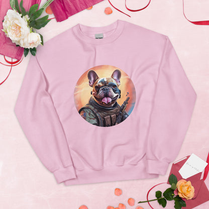 Soldier Frenchie - Unisex Crew Neck Sweatshirt