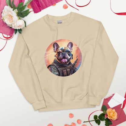 Soldier Frenchie - Unisex Crew Neck Sweatshirt