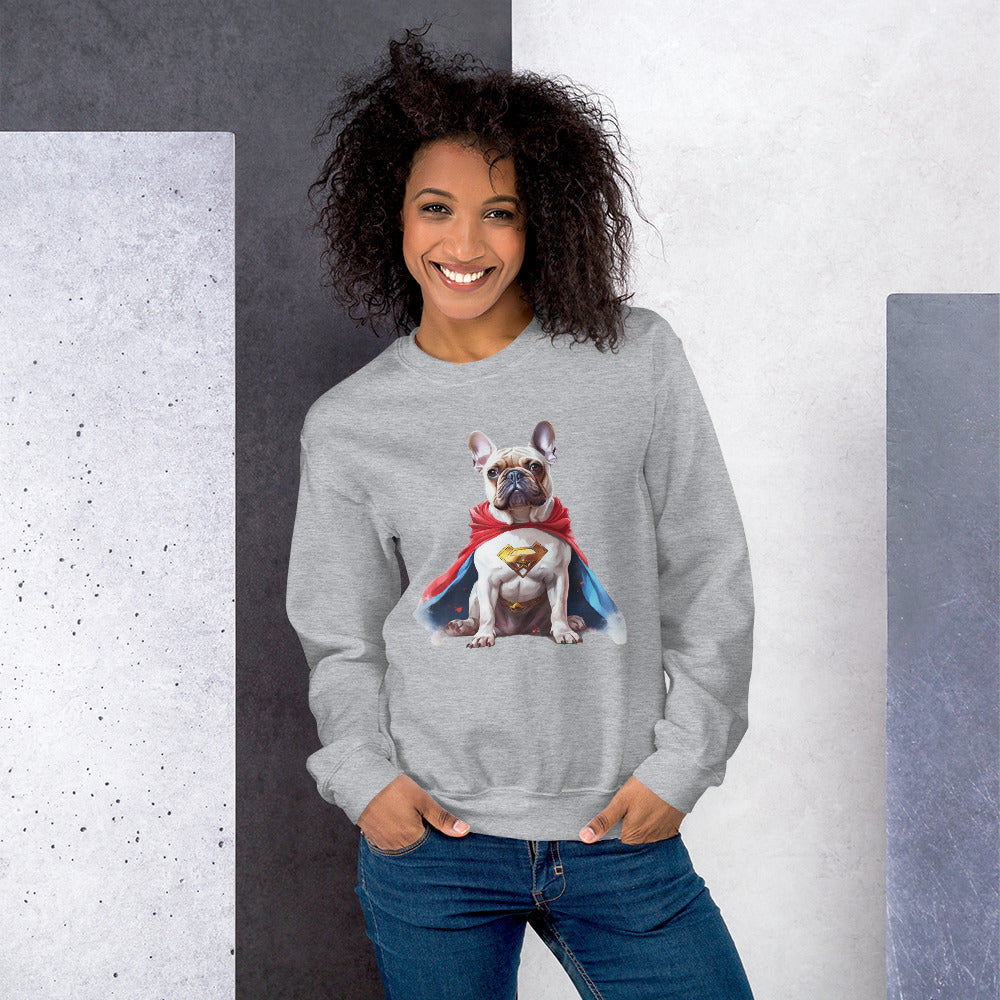 Cuddly Frenchie Unisex Sweatshirt - Ideal Fashion Statement &amp; Gift for Dog Lovers