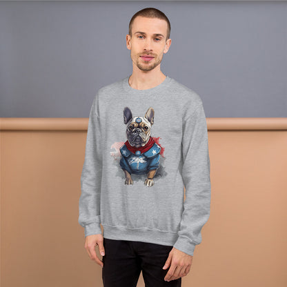 Adorable Frenchie-Themed Unisex Sweatshirt - Perfect for Pet Lovers and Fashion Enthusiasts