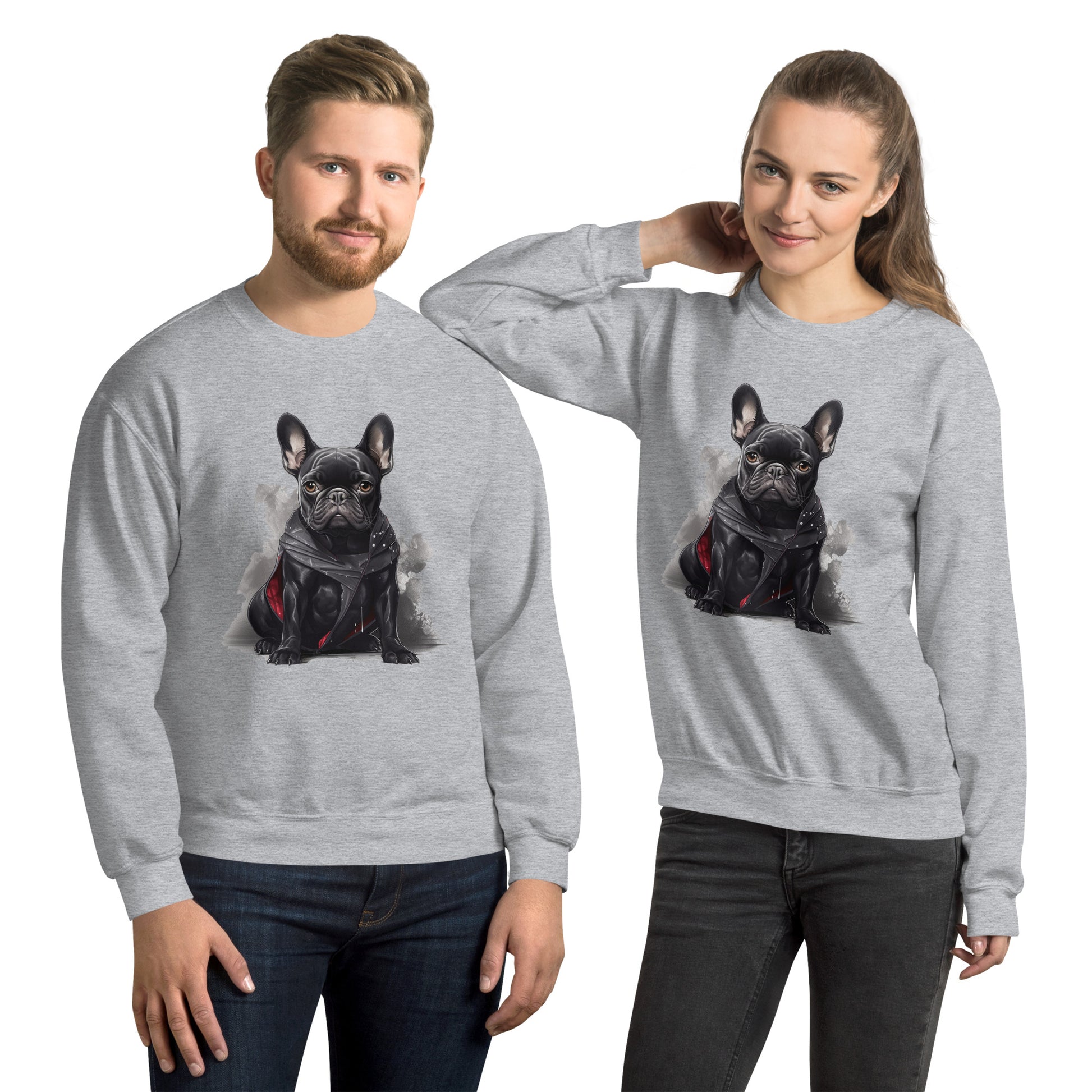 Frenchie Love Unisex Sweatshirt: Comfortable &amp; Trendy Wear for Dog Enthusiasts