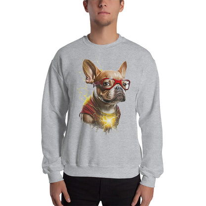 Frenchie Fondness Unisex Sweater: Cozy Fashion Statement for Dog Aficionados