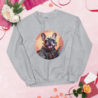 Soldier Frenchie - Unisex Crew Neck Sweatshirt