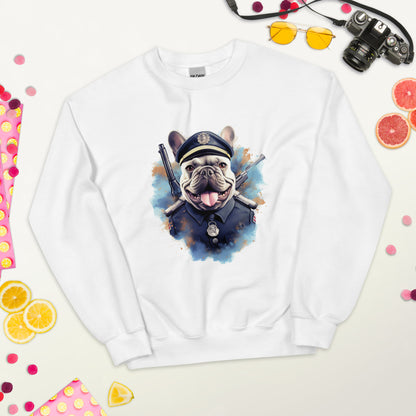 Policeman Frenchie - Unisex Crew Neck Sweatshirt