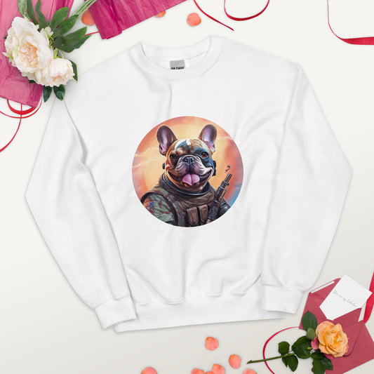 Soldier Frenchie - Unisex Crew Neck Sweatshirt