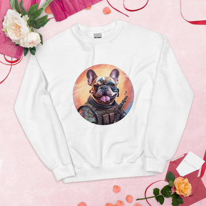 Soldier Frenchie - Unisex Crew Neck Sweatshirt