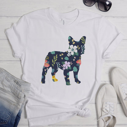 Floral Frenchie - Unisex T-Shirt