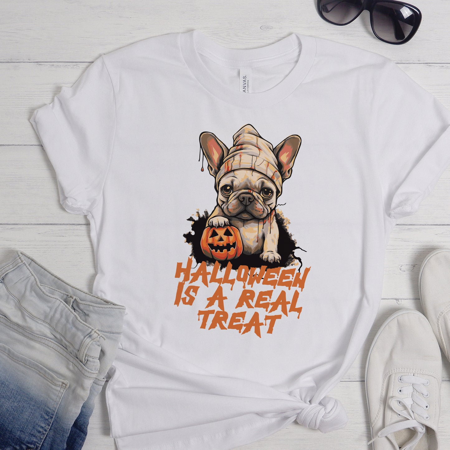 Chic Frenchie Halloween - Unisex T-Shirt