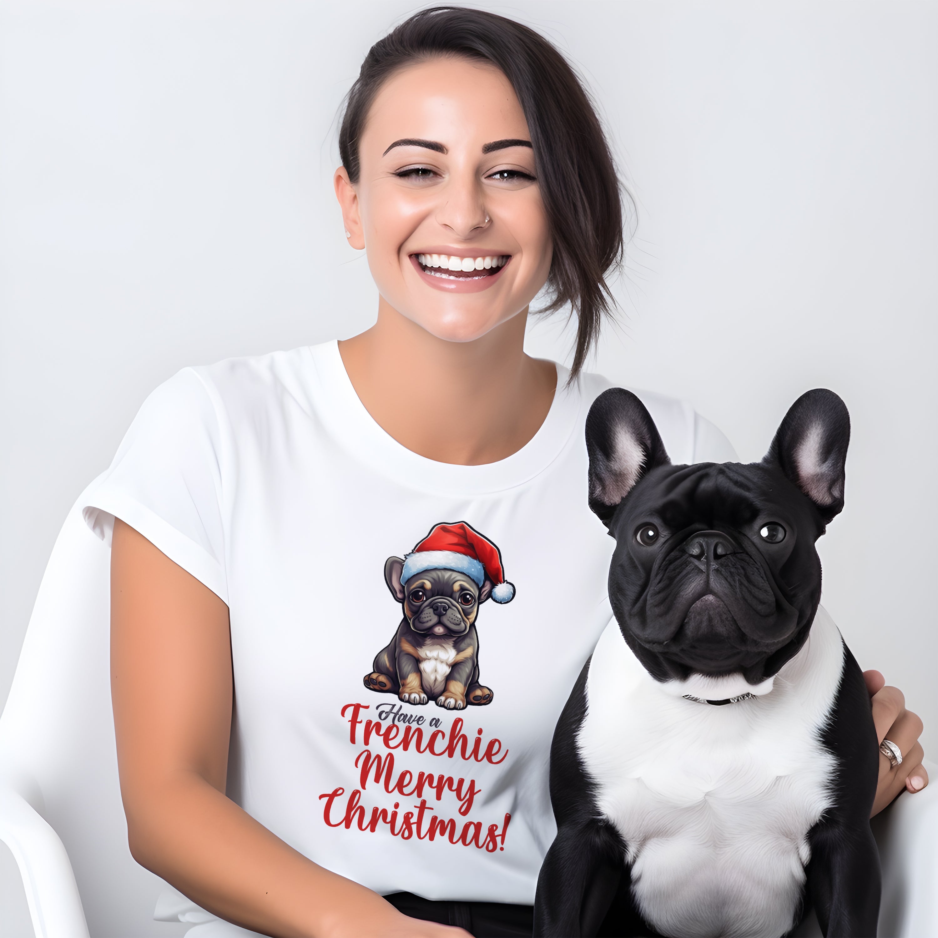 French bulldog shop christmas t shirt