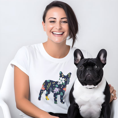 Floral Frenchie - Unisex T-Shirt