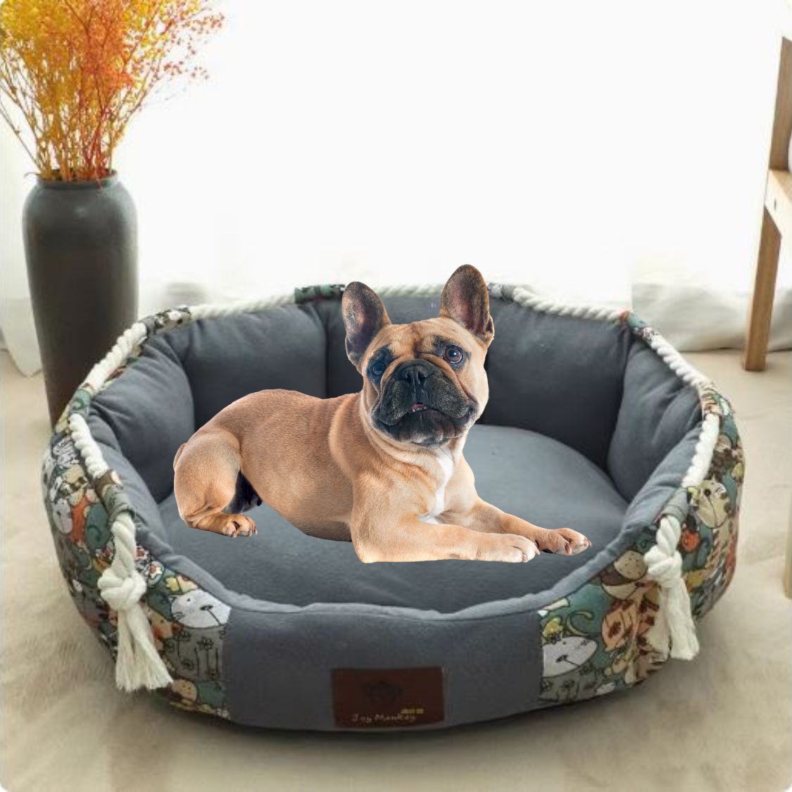 www.frenchie.shop-PawHaven-Soft-Frenchie-Bed-Comfortable-and-Stylish-Sleep-Solution-for-French-Bulldog