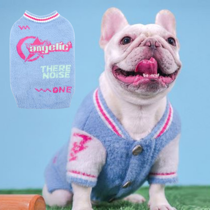 www.frenchie.shop-Sporty-Frenchie-Winter-Sweater-blue