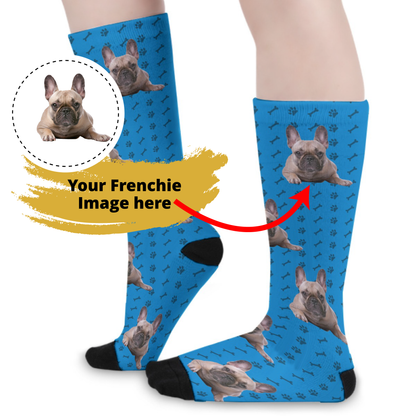 Custom socks  with Frenchie Photo