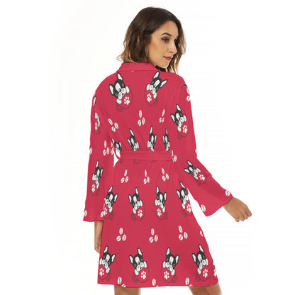 KATIE - Women's Robe - Frenchie Bulldog Shop