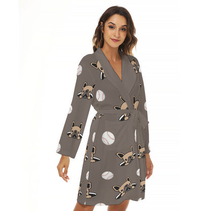 JOSIE - Women's Robe - Frenchie Bulldog Shop