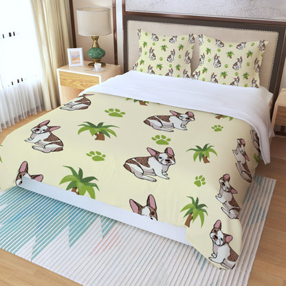 STELLA - Three Piece Duvet Cover Set - Frenchie Bulldog Shop