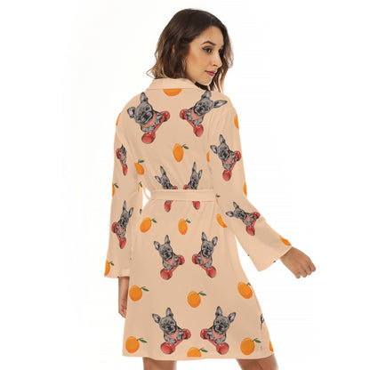 MINNIE - Women's Robe - Frenchie Bulldog Shop