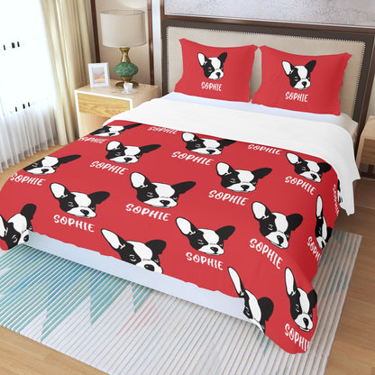 Custom Bedding Set with Frenchie's Name - Bedding Set