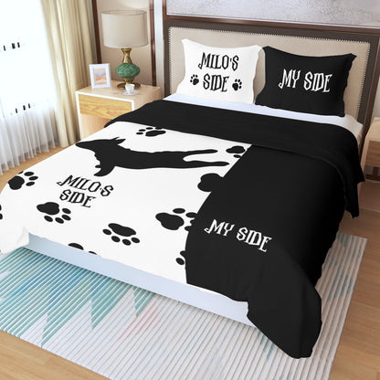 Custom Bedding Set with Frenchie's Name - Bedding Set