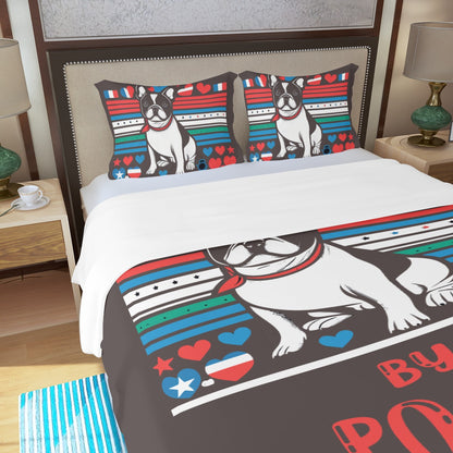 Boyfriend - Custom Bedding Set with Frenchie's Name