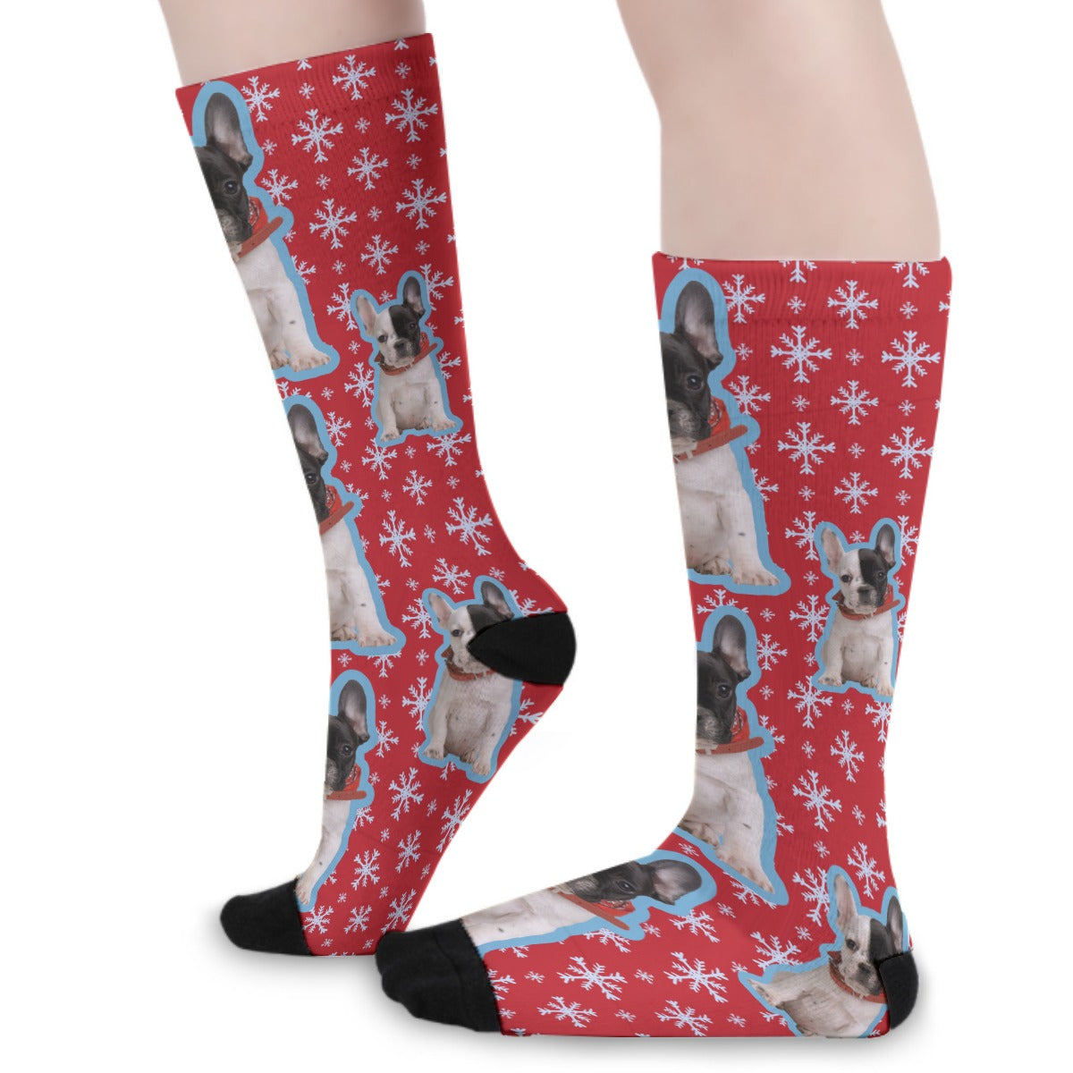 Custom socks  with Frenchie Photo