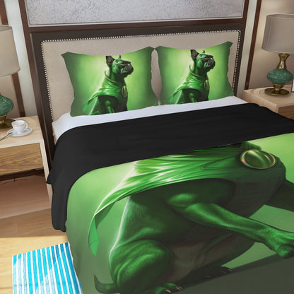 Radiant Frenchie Duvet Cover Set - Illuminate Your Slumbers