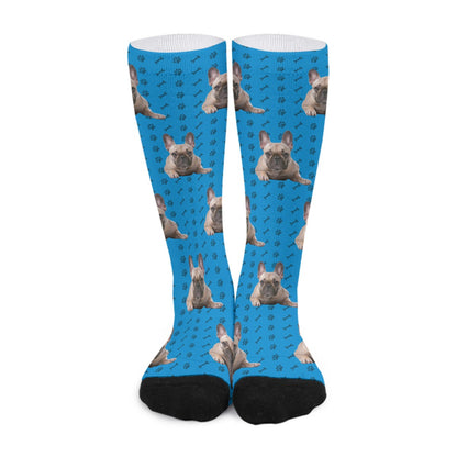 Custom socks  with Frenchie Photo