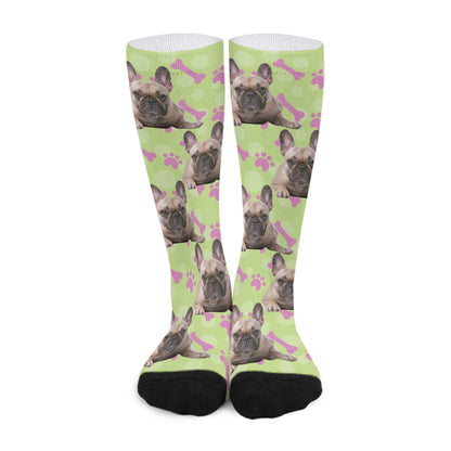 Custom socks  with Frenchie Photo