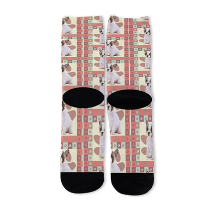 Custom socks  with Frenchie Photo