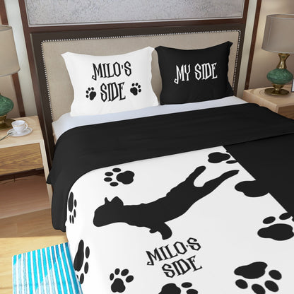 Custom Bedding Set with Frenchie's Name - Bedding Set