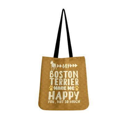 Hazel - Cloth Tote Bags for Boston Terrier lovers