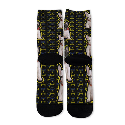 Custom socks  with Frenchie Photo