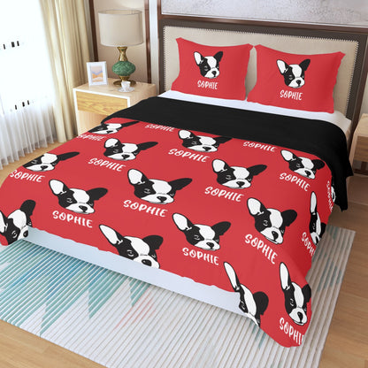 Custom Bedding Set with Frenchie's Name - Bedding Set