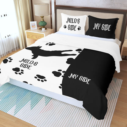 Custom Bedding Set with Frenchie's Name - Bedding Set