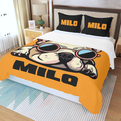 Custom Bedding Set with Frenchie's Name - Bedding Set