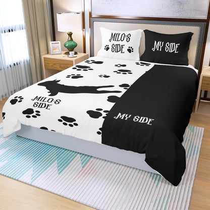 Custom Bedding Set with Frenchie's Name - Bedding Set