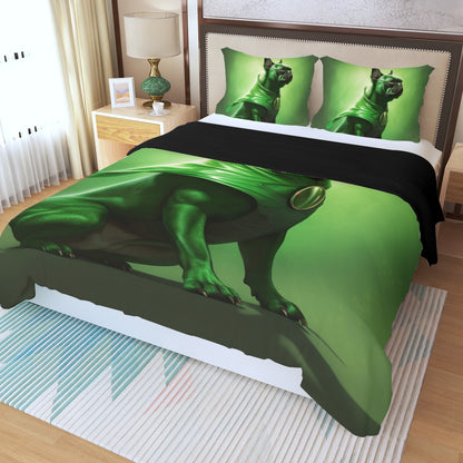 Radiant Frenchie Duvet Cover Set - Illuminate Your Slumbers