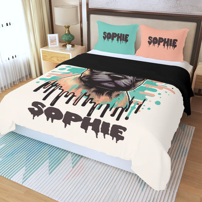 Custom Bedding Set with Frenchie's Name - Bedding Set