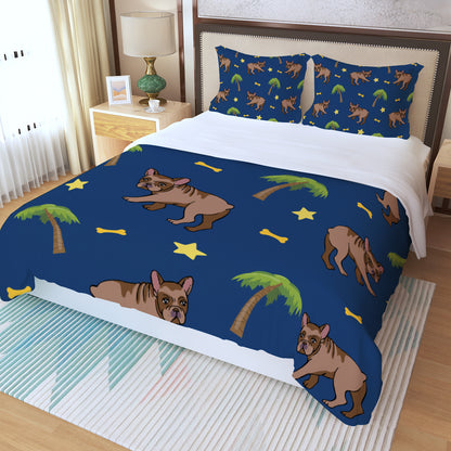 COCO - Three Piece Duvet Cover Set - Frenchie Bulldog Shop