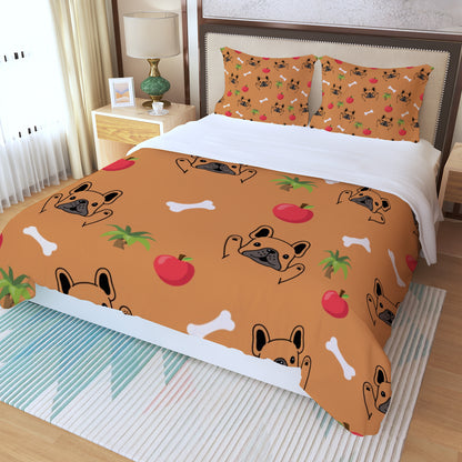 LUCY - Three Piece Duvet Cover Set - Frenchie Bulldog Shop