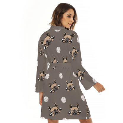 JOSIE - Women's Robe - Frenchie Bulldog Shop