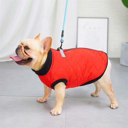 Quilted Vest with Leash Ring for French Bulldog (WJ14) - Frenchie Bulldog Shop