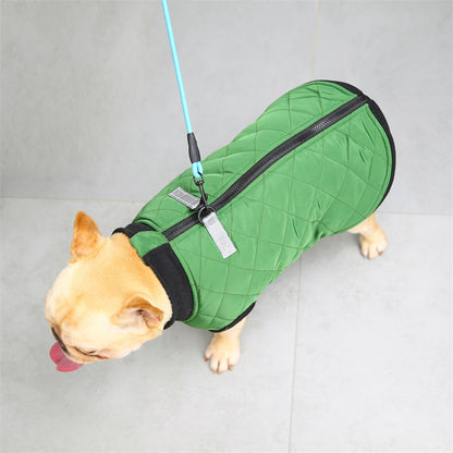 Quilted Vest with Leash Ring for French Bulldog (WJ14) - Frenchie Bulldog Shop