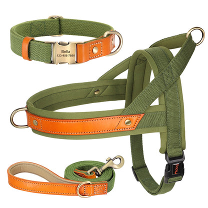 French Bulldog No Pull Collar Harness Leash Set (WS0223) - Frenchie Bulldog Shop