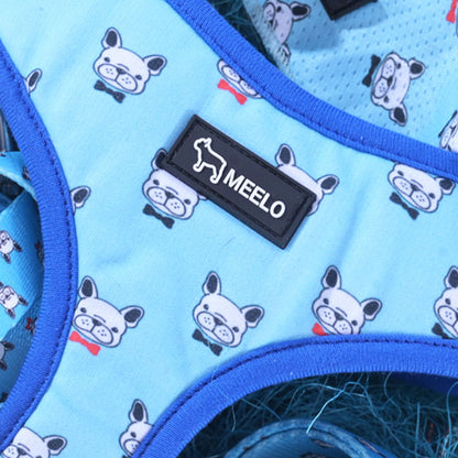 BlueHarmony - Frenchie Harness By MeeLo - Frenchie Bulldog Shop