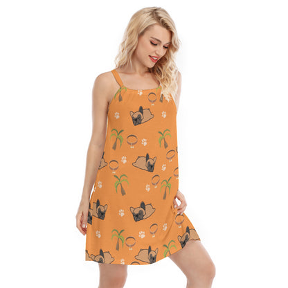 SASSY - Women's O-neck Cami Dress - Frenchie Bulldog Shop