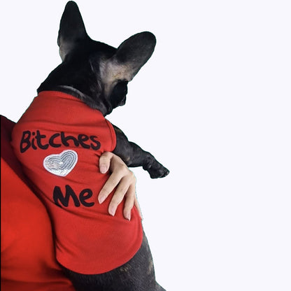 Bitches Love me Summer T-Shirts for French Bulldog (WS79) - Frenchie Bulldog Shop