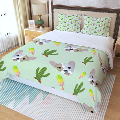 LUNA - Three Piece Duvet Cover Set - Frenchie Bulldog Shop