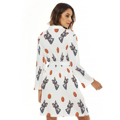 EVIE - Women's Robe - Frenchie Bulldog Shop