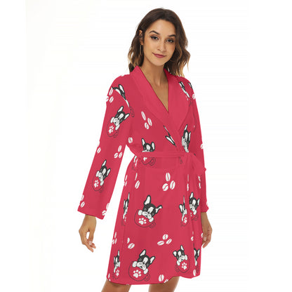 KATIE - Women's Robe - Frenchie Bulldog Shop